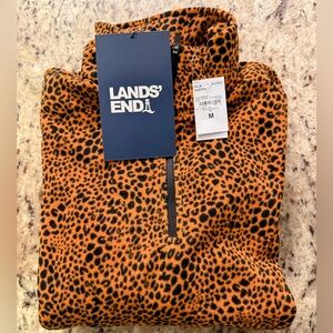 NWT Lands' End Animal Print Fleece